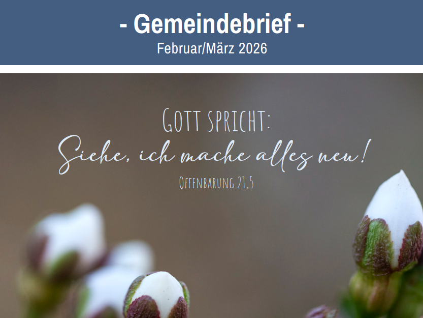 Gemeindebrief Titelbild mit Frühlingsknospen 