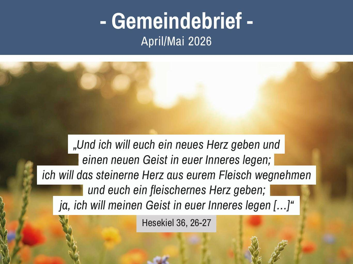 Gemeindebrief Titelbild mit Frühlingsknospen 